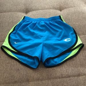Nike neon electric blue green dri-fit short